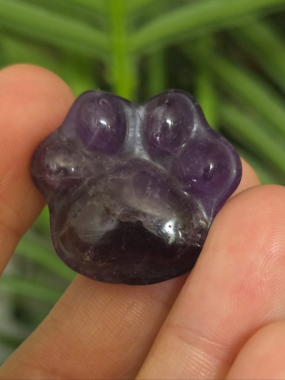 Amethyst Paw Worry Stone